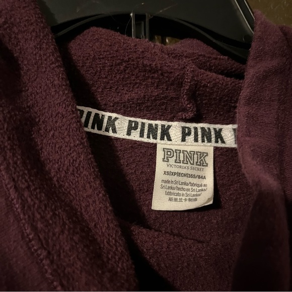 Purple Maroon Long Sleeve Victoria’s Secret PINK Thick Neck Sweater, Size XS - Picture 3 of 5